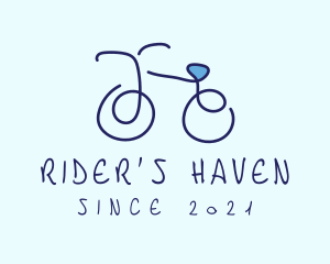 Blue Bicycle Bike  logo design