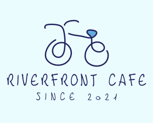 Blue Bicycle Bike  logo design