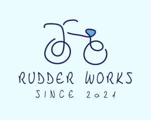 Blue Bicycle Bike  logo design