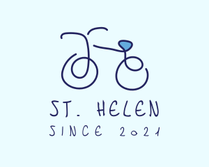 Blue Bicycle Bike  logo design