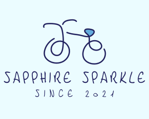 Blue Bicycle Bike  logo design