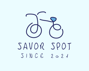 Blue Bicycle Bike  logo design