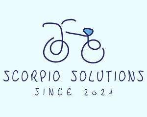 Blue Bicycle Bike  logo design