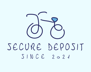 Blue Bicycle Bike  logo design