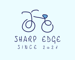 Blue Bicycle Bike  logo design