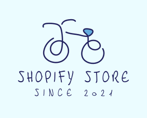 Blue Bicycle Bike  logo design