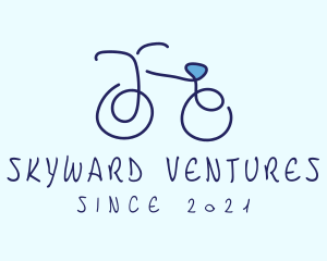 Blue Bicycle Bike  logo design