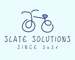 Blue Bicycle Bike  logo design