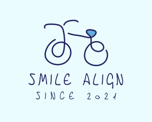 Blue Bicycle Bike  logo design