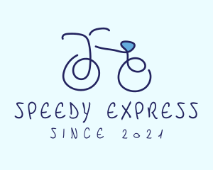 Blue Bicycle Bike  logo design