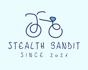 Blue Bicycle Bike  logo design