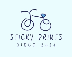 Blue Bicycle Bike  logo design