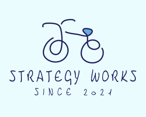 Blue Bicycle Bike  logo design