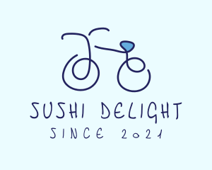 Blue Bicycle Bike  logo design