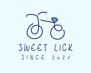 Blue Bicycle Bike  logo design