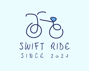 Blue Bicycle Bike  logo design