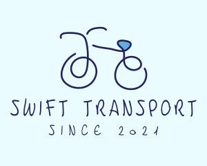 Blue Bicycle Bike  logo design