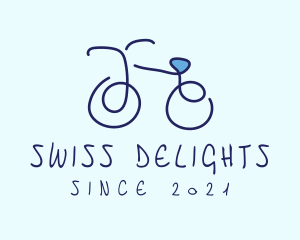 Blue Bicycle Bike  logo design