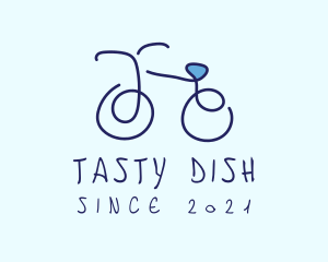 Blue Bicycle Bike  logo design