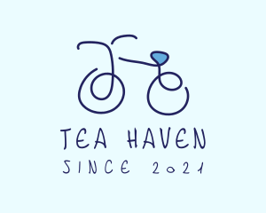 Blue Bicycle Bike  logo design