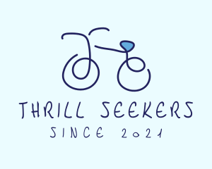 Blue Bicycle Bike  logo design