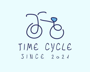 Blue Bicycle Bike  logo design