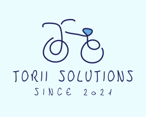 Blue Bicycle Bike  logo design