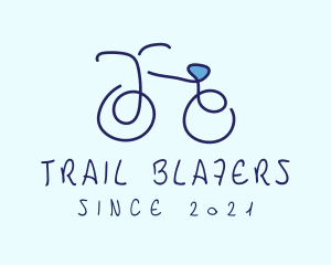 Blue Bicycle Bike  logo design