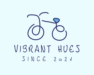 Blue Bicycle Bike  logo design