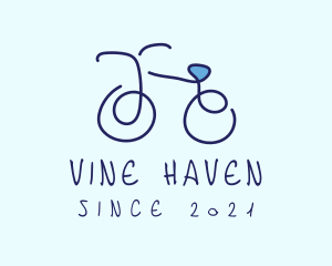 Blue Bicycle Bike  logo design