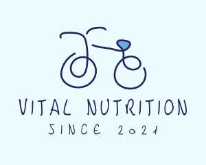 Blue Bicycle Bike  logo design