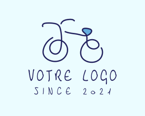 Rider - Blue Bicycle Bike logo design