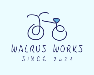 Blue Bicycle Bike  logo design