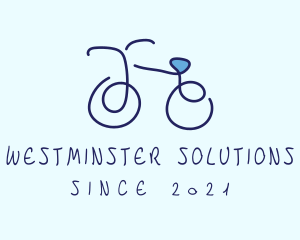 Blue Bicycle Bike  logo design