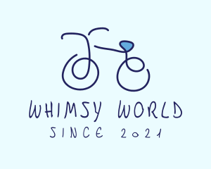 Blue Bicycle Bike  logo design