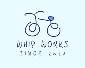 Blue Bicycle Bike  logo design