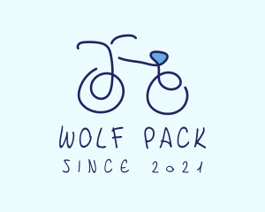 Blue Bicycle Bike  logo design