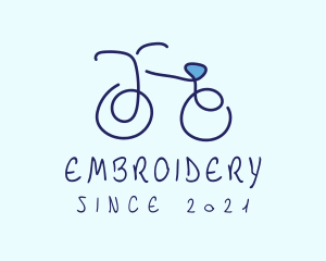 Blue Bicycle Bike  logo design