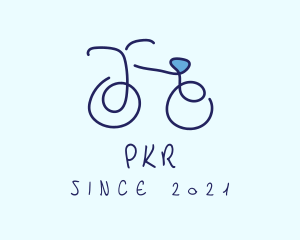 Blue Bicycle Bike  logo design