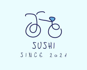 Blue Bicycle Bike  logo design