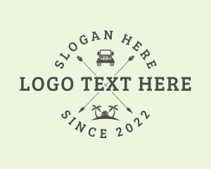 Hippie - Retro Island Car Travel logo design