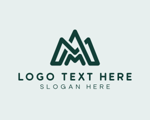 Letter MM - Mountain Travel Adventure logo design