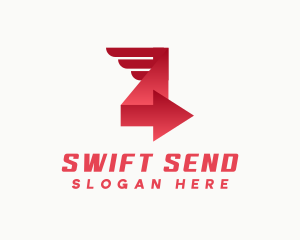 Send - Modern Arrow Wings logo design