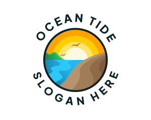Summer Beach Island logo design