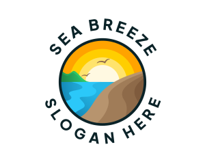 Summer Beach Island logo design