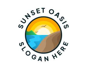 Summer Beach Island logo design