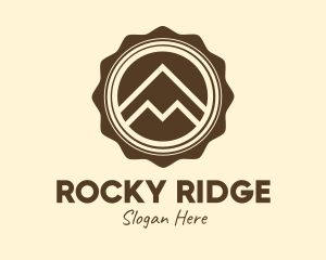 Rocky - Outdoor Mountain Badge logo design