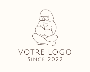 Maternity - Heart Mother Child logo design