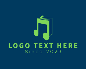 Audio Book - Musical Audio Book App logo design