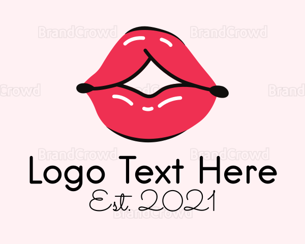 Lip Gloss Cosmetics Logo